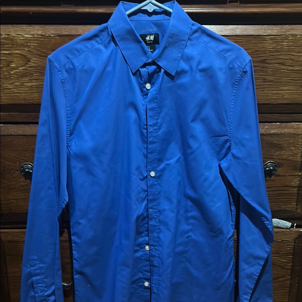 H&M Men's Blue Dress Shirt
